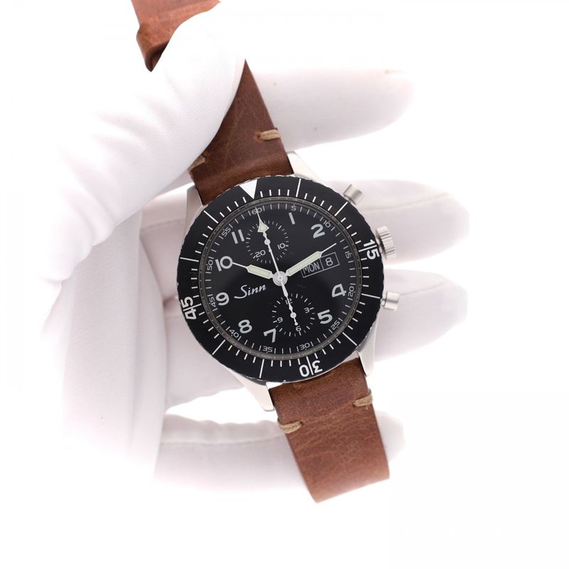 Afbeelding 10 van Sinn 155 Manufactum Chronograph 155.030; Automatisch Heren Horloge