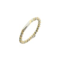 Two-tone gold twisted sliding ring