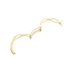 Image 7 of Arpas tricolor gold bangle with zirconia; Size M/L