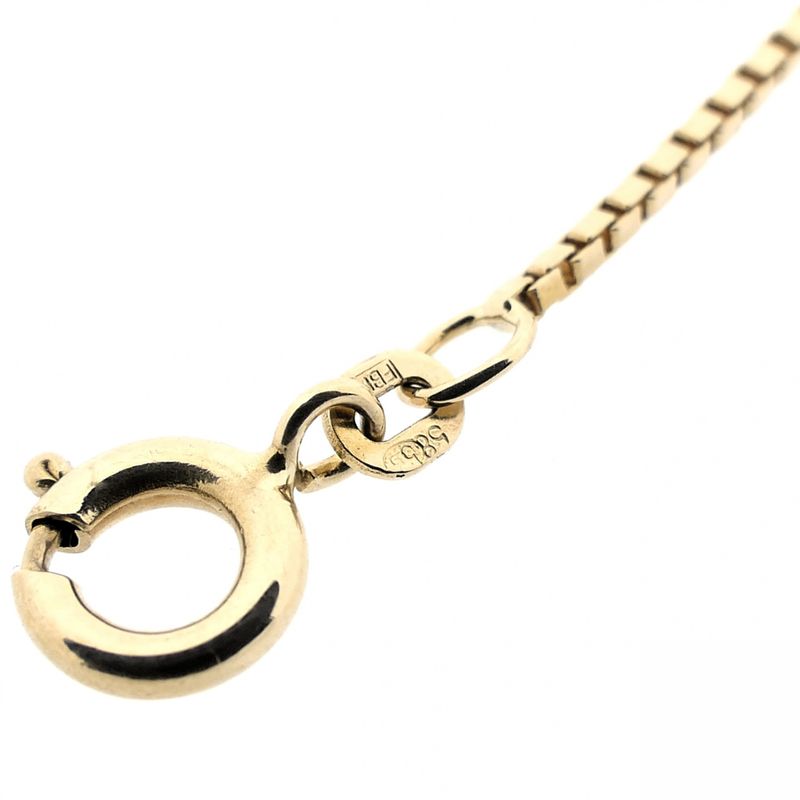 Image 6 of Golden Venetian link bracelet with pearl | 18 cm