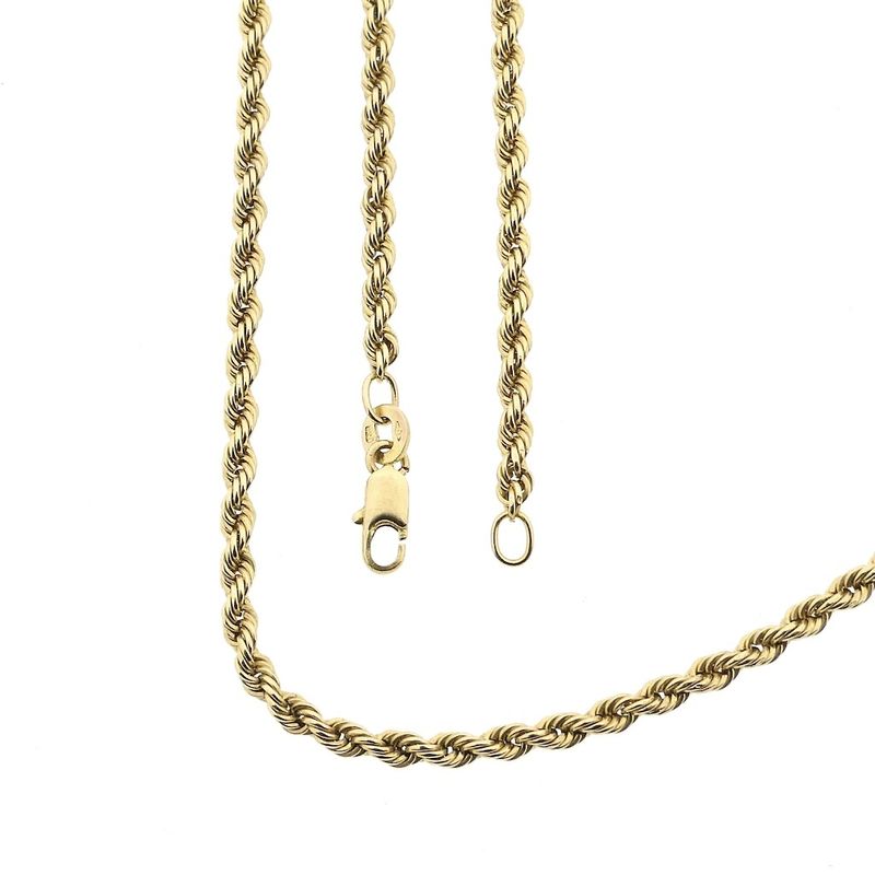 Image 1 of Gold twisted link chain | 50.5 cm