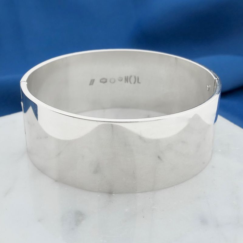 Image 2 of Silver wide slave bracelet | Ø 61.5 mm
