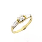 Image 1 of Gold ring with zirconia
