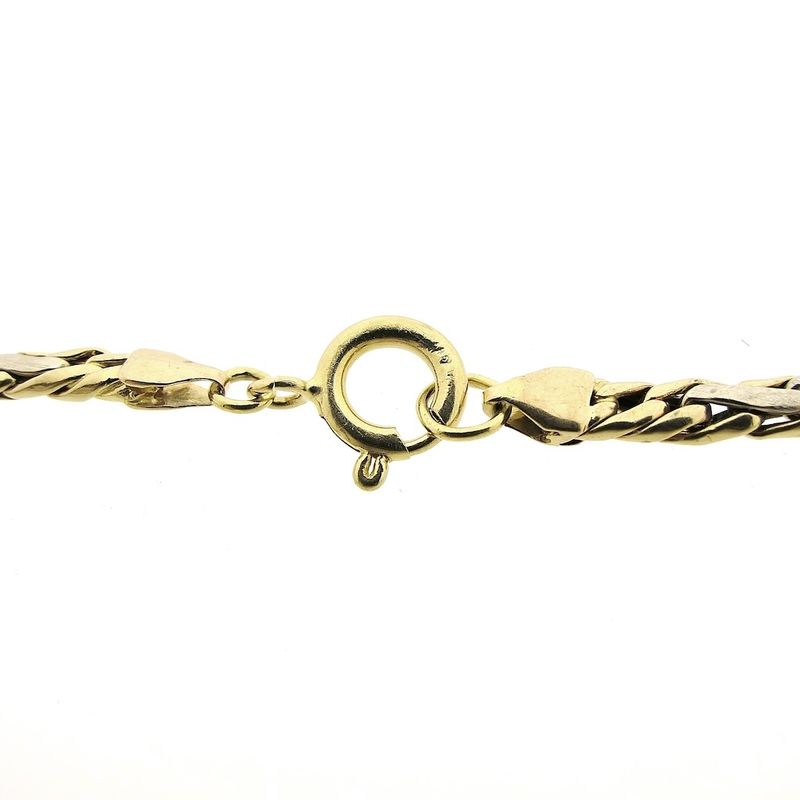 Image 3 of Two-tone gold gourmet link bracelet | 21 cm