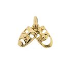 Image 1 of 9 ct. Comedy and tragedy mask pendant/charm
