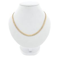 Gold bismark link necklace