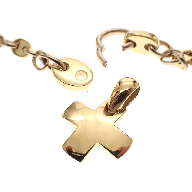 Image 4 of Pomellato bicolor solid gold necklace with fixed pendant