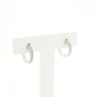 Image 3 of White gold earrings with diamond; 0.08 ct. | Ø 12.9 mm