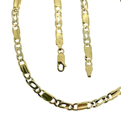 Image 1 of Two-tone gold link chain | 50 cm