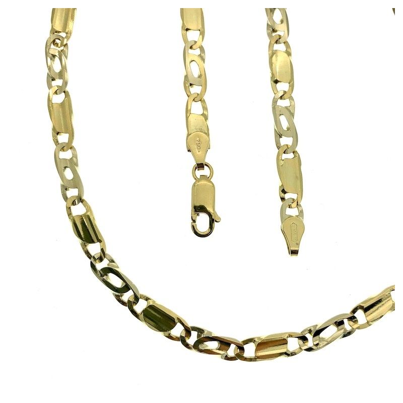 Image 1 of Two-tone gold link chain | 50 cm