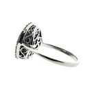 Image 9 of 18-karat white gold vintage cocktail ring with 1.96 ct. diamonds.