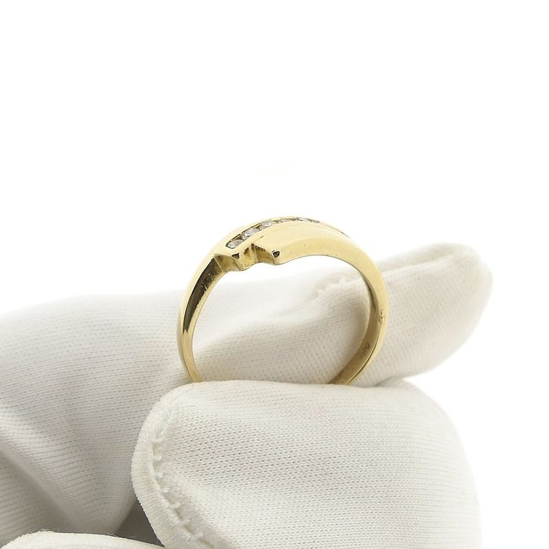 Image 7 of Golden fantasy ring with diamond 0.085 ct.