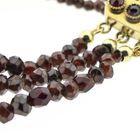 Image 9 of Antique garnet bead bracelet with gold decorative clasp; Antique