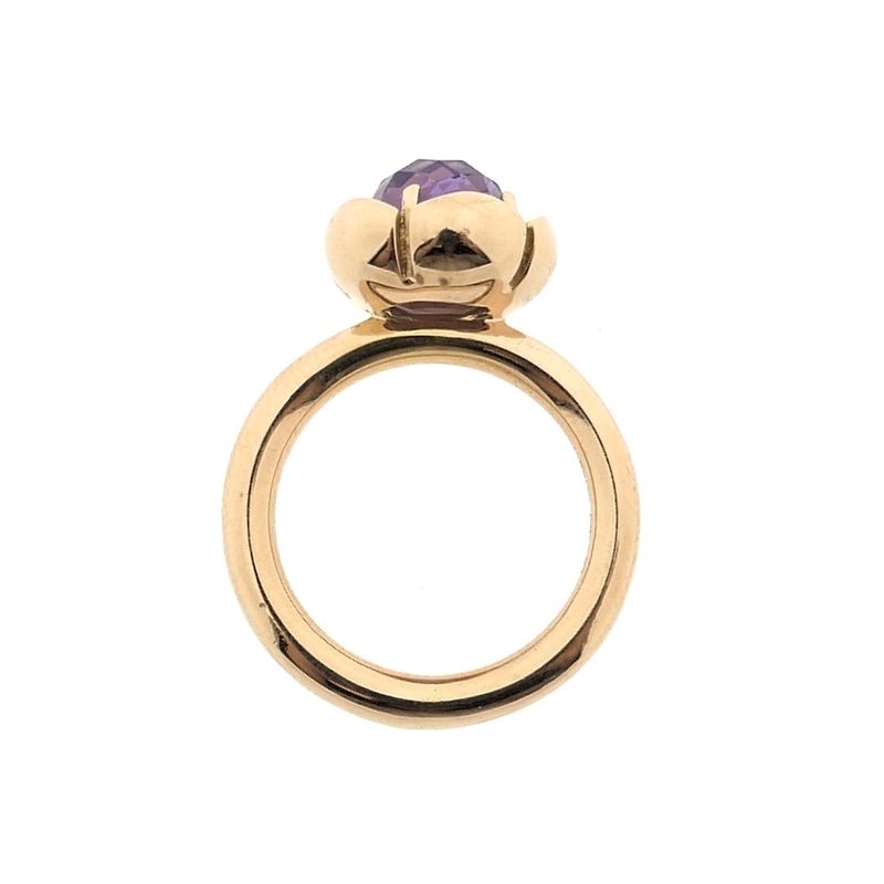 Image 3 of Rose gold Bron Jewelry 'Catch' ring with amethyst