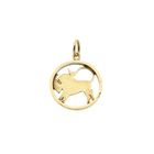 Image 3 of Gold Taurus Zodiac Pendant