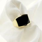 Image 5 of Gold signet ring with onyx