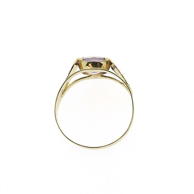 Image 5 of Gold ring with purple zirconia