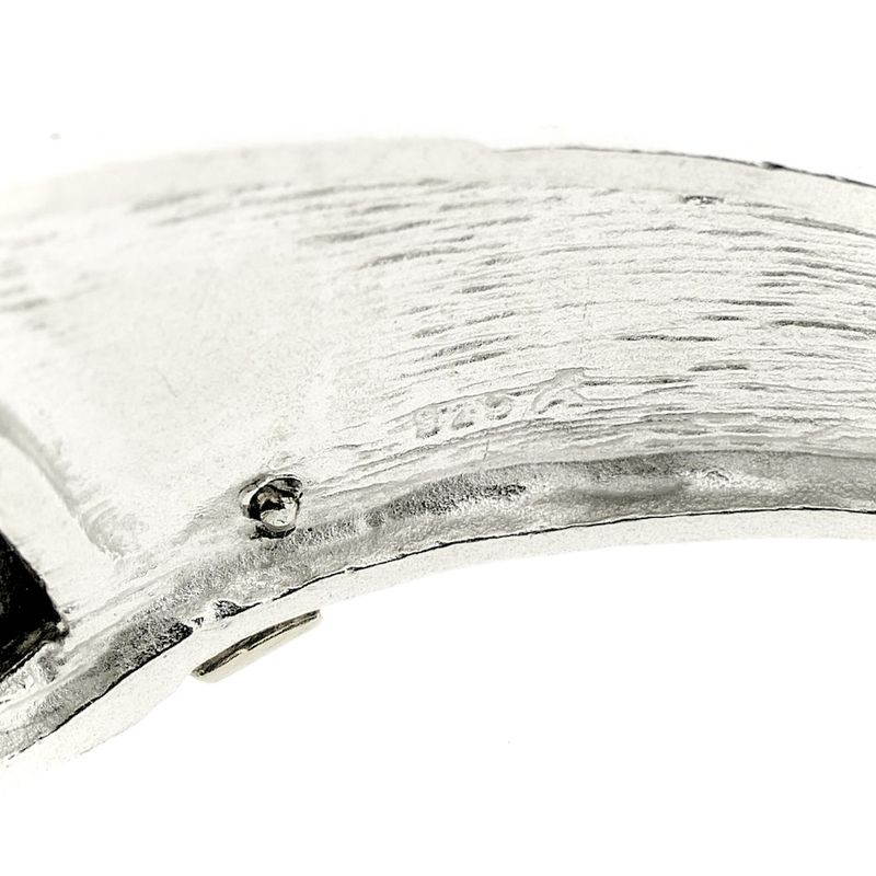 Image 7 of Two-tone bracelet with raw onyx | Ø 58.5 mm