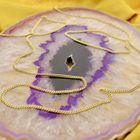 Image 2 of Gold gourmet link chain | 61 cm