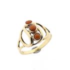 Image 1 of Gold Ring with Blood Coral