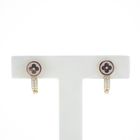 Image 4 of 16.8 ct. Gold stud earrings with enamel flower and zirconia