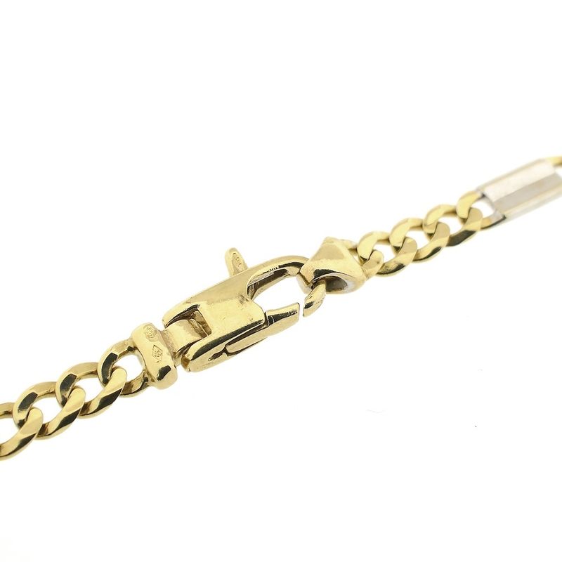 Image 3 of Two-tone gold Figaro/gourmet link chain