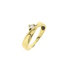 Image 7 of Gold solitaire ring with zirconia
