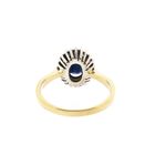 Image 4 of Gold Ring with Sapphire and Diamonds; 0.24 ct.