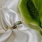 Image 7 of Two-tone gold ring with baguette diamond; 0.21 ct.