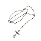 Image 4 of Silver rosary | 65 cm