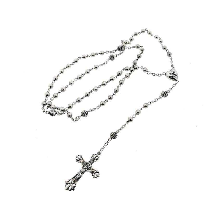 Image 4 of Silver rosary | 65 cm