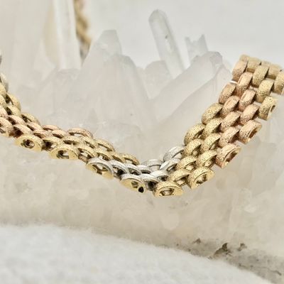Image 2 of Tricolor gold fantasy link bracelet