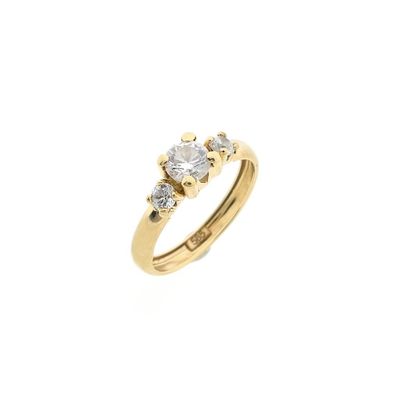 Image 1 of Vintage gold engagement ring with zirconia