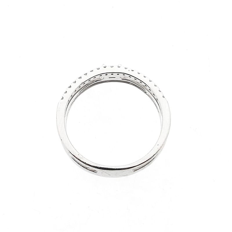 Image 5 of White Gold Ring with Diamond; 0.25 ct.; 14 Karat; Size 16.75