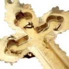 Image 5 of 19th century gold pendant of a cross with corpus INRI; Filigree