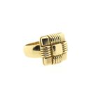 Image 4 of Vintage gold ring with geometric pattern