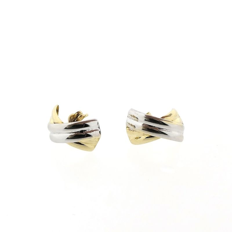 Image 3 of Two-tone gold stud earrings