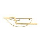Image 1 of Gold abstract brooch with diamond 0.005 ct.
