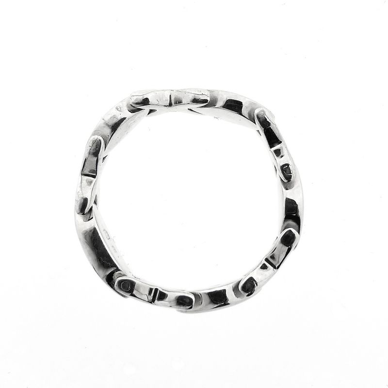 Image 3 of Silver smooth link ring