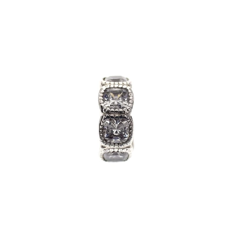 Image 4 of Pandora spacer; Silver; Zirconia in a row