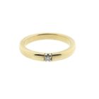 Image 3 of Gold (wedding) ring with diamond; 0.035 ct.