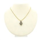 Image 4 of 18 kt gold/silver antique pendant with diamond | Approx. 0.025 ct.