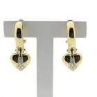 Image 1 of Gold earrings with diamond; 0.24 ct.