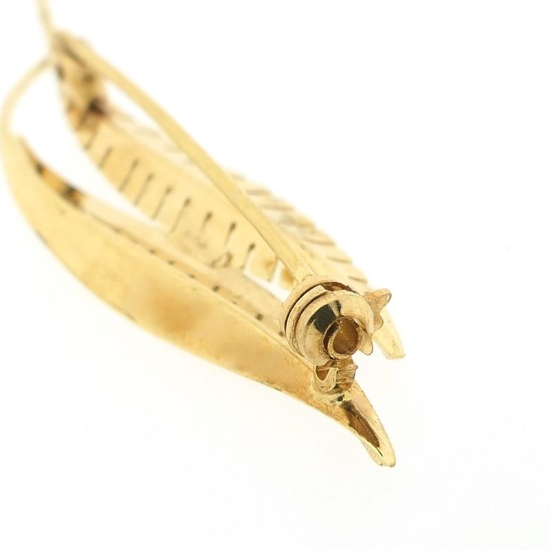 Image 4 of Gold feather brooch | Vintage