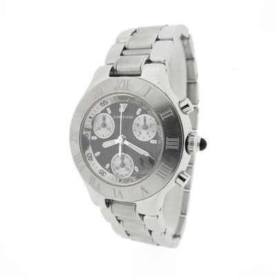 Image 2 of Cartier Chronoscaph 21 Ref. 2424; Unisex chronograph watch