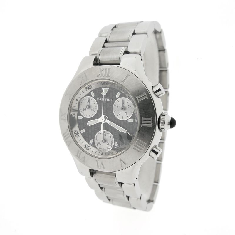 Image 2 of Cartier Chronoscaph 21 Ref. 2424; Unisex chronograph watch