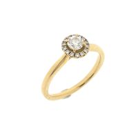 18 carat gold ring with diamond | 0.325 ct.