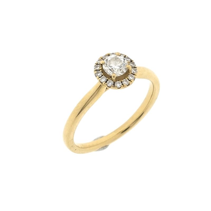 Image 1 of 18 carat gold ring with diamond | 0.325 ct.