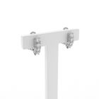 Image 4 of White gold stud earrings with diamonds 1.12 ct.