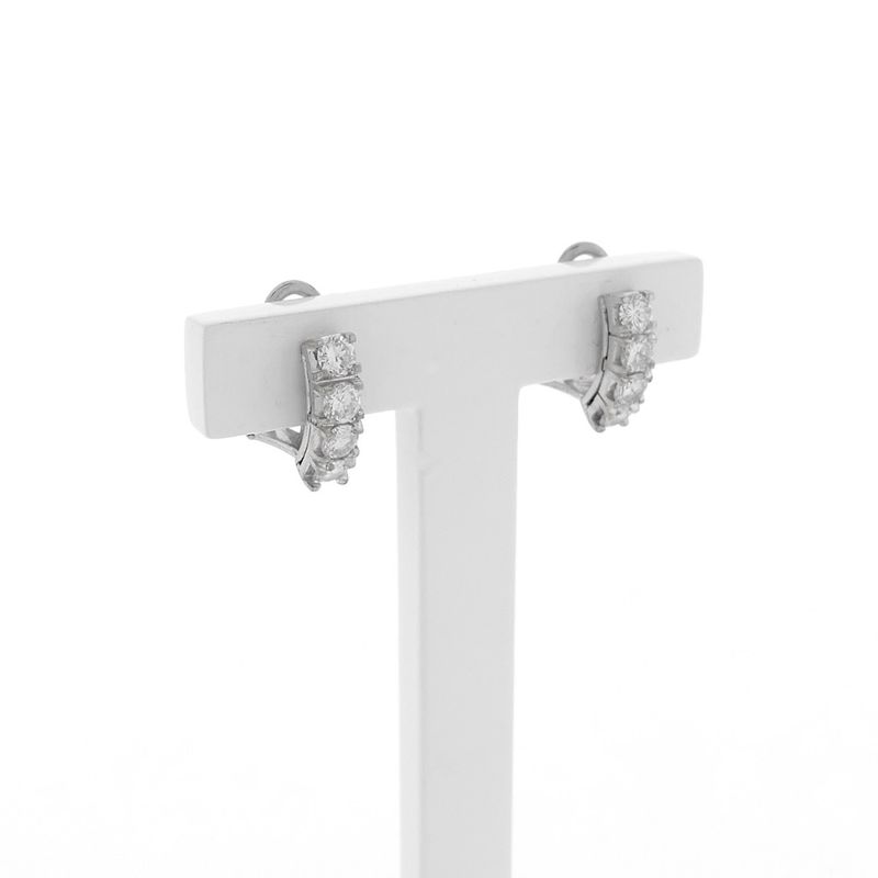 Image 4 of White gold stud earrings with diamonds 1.12 ct.